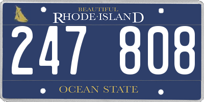 RI license plate 247808