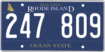RI license plate 247809