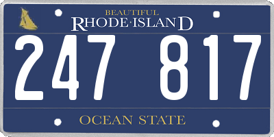 RI license plate 247817