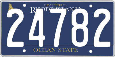 RI license plate 24782