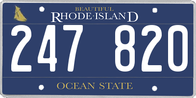 RI license plate 247820