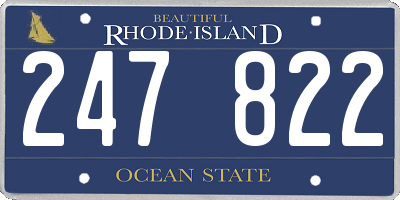RI license plate 247822