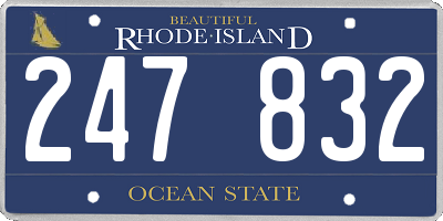 RI license plate 247832