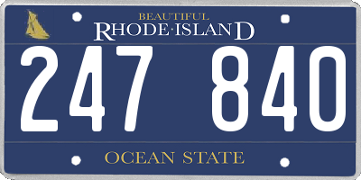 RI license plate 247840