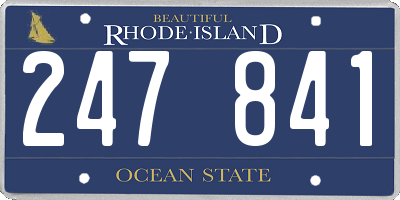 RI license plate 247841