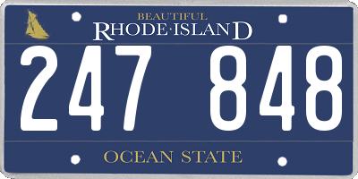 RI license plate 247848