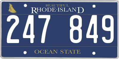 RI license plate 247849