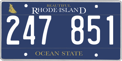 RI license plate 247851
