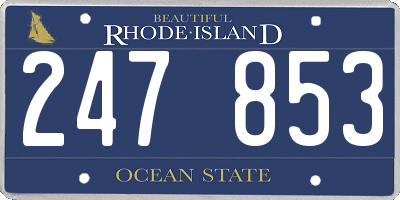 RI license plate 247853