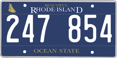 RI license plate 247854