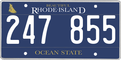 RI license plate 247855