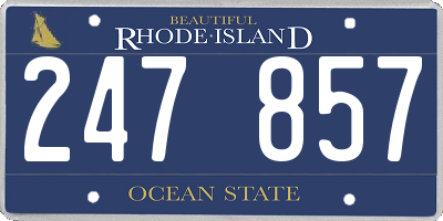 RI license plate 247857