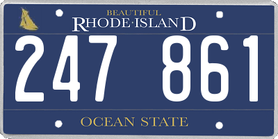 RI license plate 247861