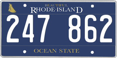 RI license plate 247862