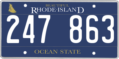 RI license plate 247863