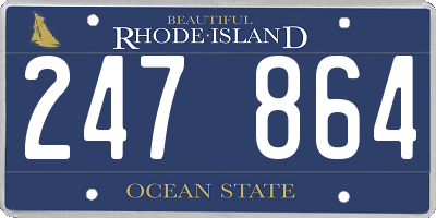RI license plate 247864