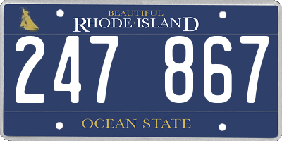 RI license plate 247867