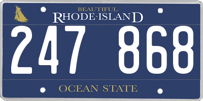 RI license plate 247868