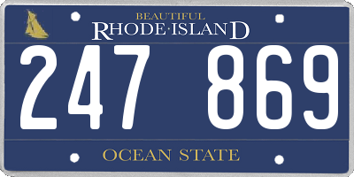 RI license plate 247869