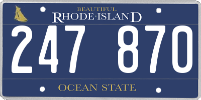 RI license plate 247870