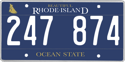 RI license plate 247874