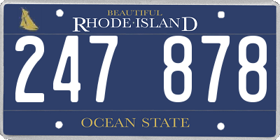 RI license plate 247878