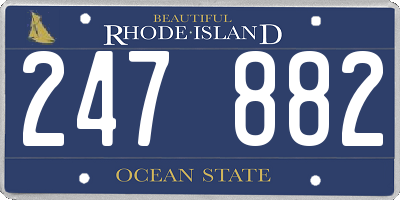 RI license plate 247882
