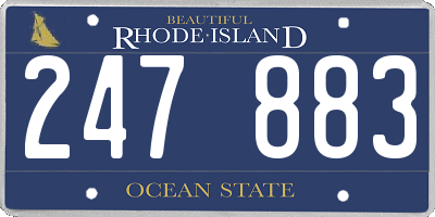 RI license plate 247883