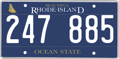 RI license plate 247885