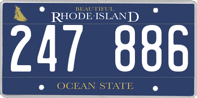 RI license plate 247886