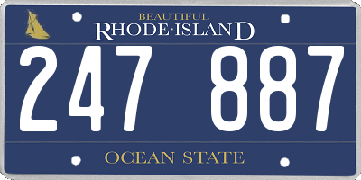 RI license plate 247887