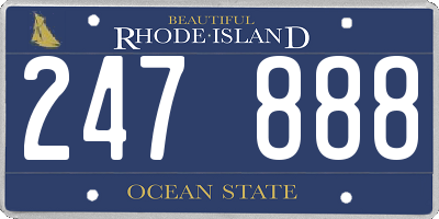 RI license plate 247888
