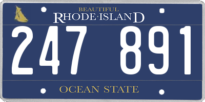 RI license plate 247891