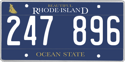 RI license plate 247896