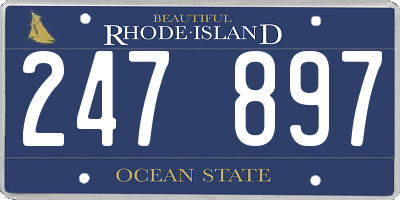 RI license plate 247897