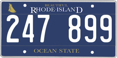 RI license plate 247899