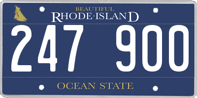 RI license plate 247900