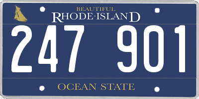 RI license plate 247901