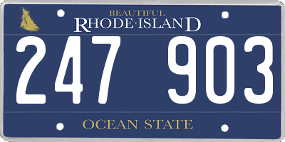 RI license plate 247903