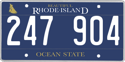 RI license plate 247904