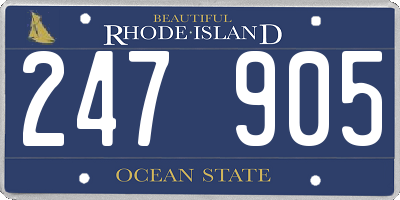 RI license plate 247905