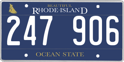RI license plate 247906
