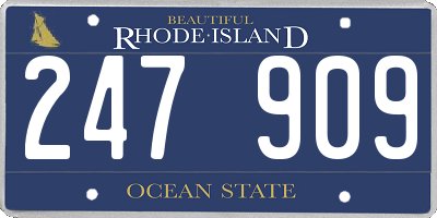 RI license plate 247909