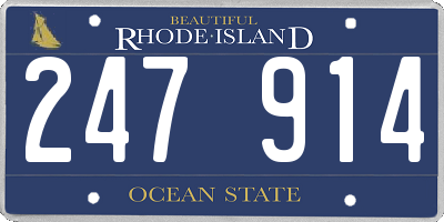 RI license plate 247914