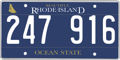 RI license plate 247916