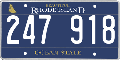 RI license plate 247918
