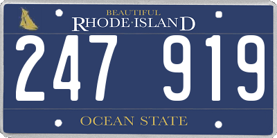 RI license plate 247919