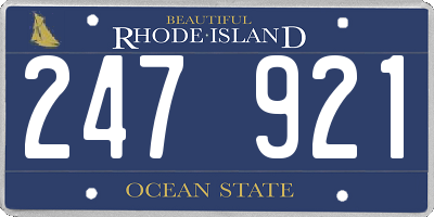 RI license plate 247921