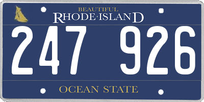 RI license plate 247926