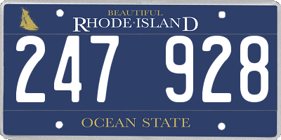 RI license plate 247928